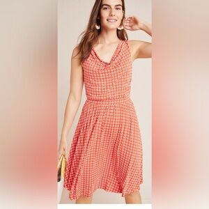 Anthropologie Maeve Brianne cowl neck dress floral print medium